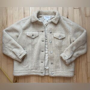 POPSUGAR Cream Sherpa Women’s Jacket (M)